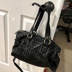 Black leather bag
